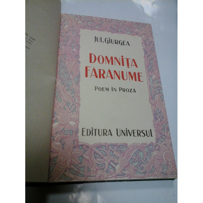 DOMNITA FARA NUME - JUL. GIURGEA